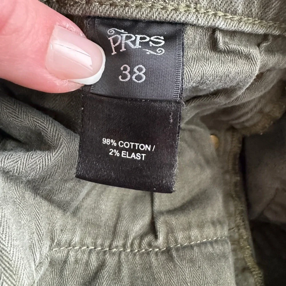 PRPS Goods & Co Mens Windsor Fit Distressed Gray Paint Splatter Slim Jeans 38‎